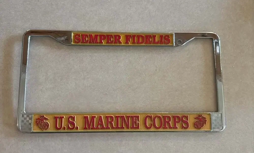 U.S. Marine Corps Semper Fidelis Metal License Plate Frame